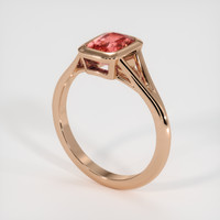 1.60 Ct. Padparadscha Sapphire Ring, 18K Rose Gold 2