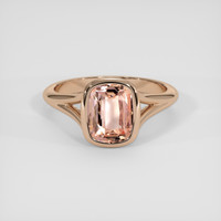 2.17 Ct. Peach Sapphire Ring, 18K Rose Gold 1