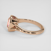 2.17 Ct. Peach Sapphire Ring, 18K Rose Gold 4