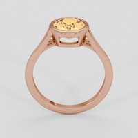 2.04 Ct. Peach Sapphire Ring, 18K Rose Gold 3
