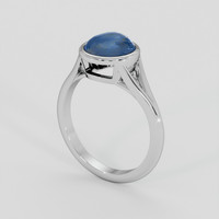 1.88 Ct. Blue Flash Moonstone Ring, Silver 2
