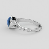 1.88 Ct. Blue Flash Moonstone Ring, Silver 4