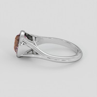 2.57 Ct. Rainbow Moonstone Ring, Silver 4