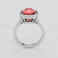 4.16 Ct. Pink Tourmaline Ring, Silver 3