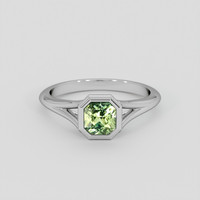 1.18 Ct. Green Sapphire Ring, Silver 1