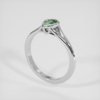 0.55 Ct. Green Sapphire Ring, Silver 2