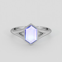 1.34 Ct. Bluish Purple Sapphire Ring, Silver 1