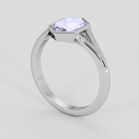 1.34 Ct. Bluish Purple Sapphire Ring, Silver 2