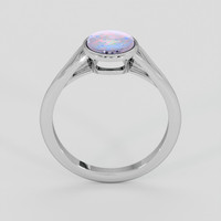 0.96 Ct. Multi Color Crystal Opal (Jelly Opal) Ring, 10K White Gold 3