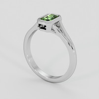 0.72 Ct. Green Sapphire Ring, 10K White Gold 2