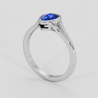 0.94 Ct. Blue Sapphire Ring, 10K White Gold 2