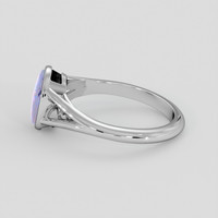 0.96 Ct. Multi Color Crystal Opal (Jelly Opal) Ring, 14K White Gold 4