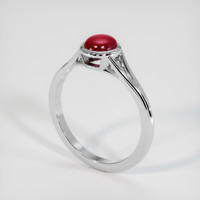 0.94 Ct. Ruby Ring, 14K White Gold 2
