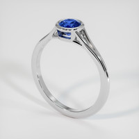 0.94 Ct. Sapphire Ring, 14K White Gold 2