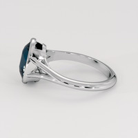 2.69 Ct. Greenish Blue Sapphire Ring, 14K White Gold 4