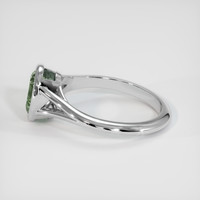 1.34 Ct. Green Sapphire Ring, 14K White Gold 4