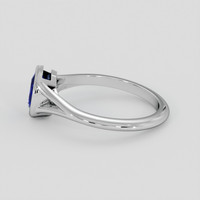 0.94 Ct. Blue Sapphire Ring, 14K White Gold 4