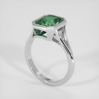 4.64 Ct. Bluish Green Sapphire Ring, 14K White Gold 2