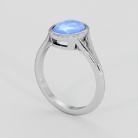 4.95 Ct. Blue Sapphire Ring, 14K White Gold 2