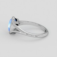 4.95 Ct. Blue Sapphire Ring, 14K White Gold 4