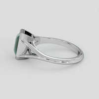 2.53 Ct. Bluish Green Sapphire Ring, 14K White Gold 4