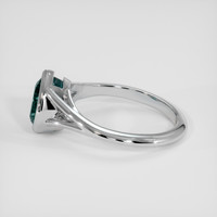 1.26 Ct. Greenish Blue Sapphire Ring, 14K White Gold 4