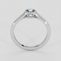 0.56 Ct. Blue Sapphire Ring, 14K White Gold 3