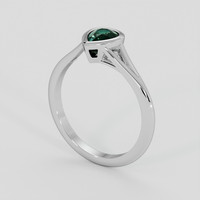 0.96 Ct. Bluish Green Sapphire Ring, 14K White Gold 2