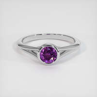 0.54 Ct. Sapphire Ring, 14K White Gold 1