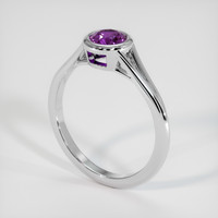 0.54 Ct. Sapphire Ring, 14K White Gold 2