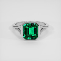 2.94 Ct. Emerald Ring, 18K White Gold 1