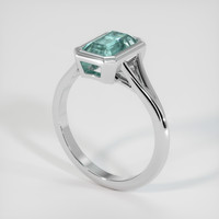 1.30 Ct. Emerald Ring, 18K White Gold 2