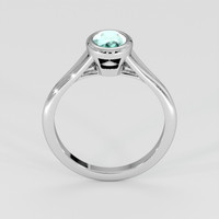 0.81 Ct. Bluish Green Paraiba Tourmaline Ring, 18K White Gold 3