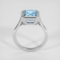 2.90 Ct. Blue Aquamarine Ring, 18K White Gold 3