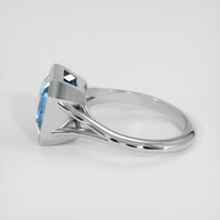 2.90 Ct. Blue Aquamarine Ring, 18K White Gold 4