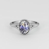 2.44 Ct. Bi Color Sapphire Ring, 18K White Gold 1