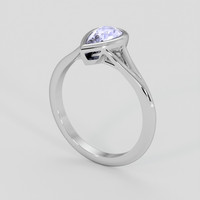 1.17 Ct. Bluish Purple Sapphire Ring, 18K White Gold 2