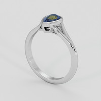 1.07 Ct. Bi Color Sapphire Ring, 18K White Gold 2