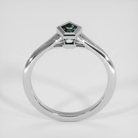 0.46 Ct. Bluish Green Sapphire Ring, 18K White Gold 3