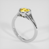 1.02 Ct. Yellow Sapphire Ring, 18K White Gold 2