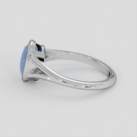 4.95 Ct. Blue Sapphire Ring, 18K White Gold 4
