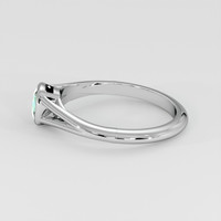 0.52 Ct. Bluish Green Sapphire Ring, 18K White Gold 4