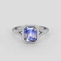 2.53 Ct. Bi Color Sapphire Ring, 18K White Gold 1