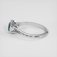1.62 Ct. Greenish Blue Sapphire Ring, 18K White Gold 4