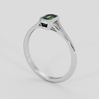0.66 Ct. Bi Color Sapphire Ring, 18K White Gold 2