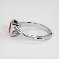 1.60 Ct. Padparadscha Sapphire Ring, 18K White Gold 4
