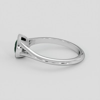 0.96 Ct. Bluish Green Sapphire Ring, 18K White Gold 4