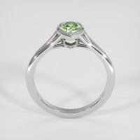 0.73 Ct. Green Sapphire Ring, 18K White Gold 3