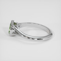 0.73 Ct. Green Sapphire Ring, 18K White Gold 4