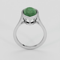 6.49 Ct. Bluish Green Sapphire Ring, 18K White Gold 3